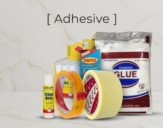 Buy adhesive glue, glue sticks and stationery tapes online in Pakistan from Saleemi Book Depot
