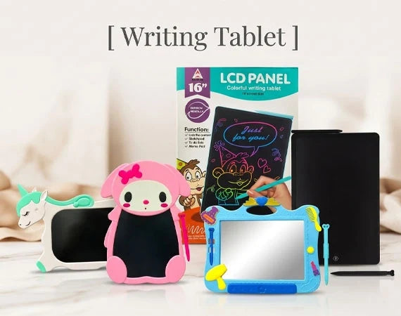 LCD writing tablet for kids and students available online at Saleemi Book Depot