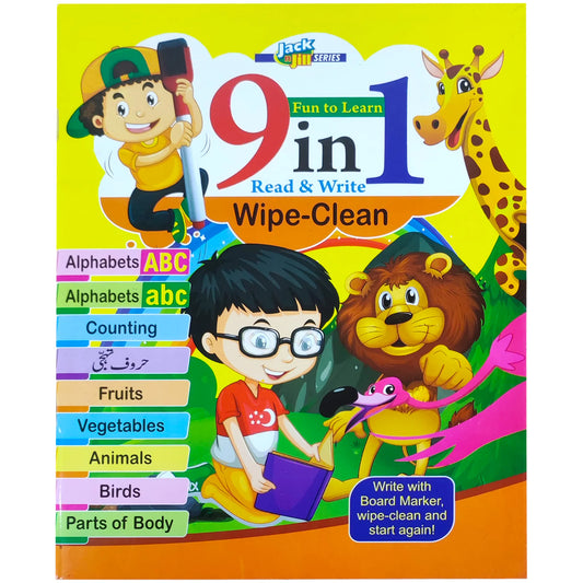 9 in 1 Read & Write Wipe Clean - Saleemi Book Depot in pakistan