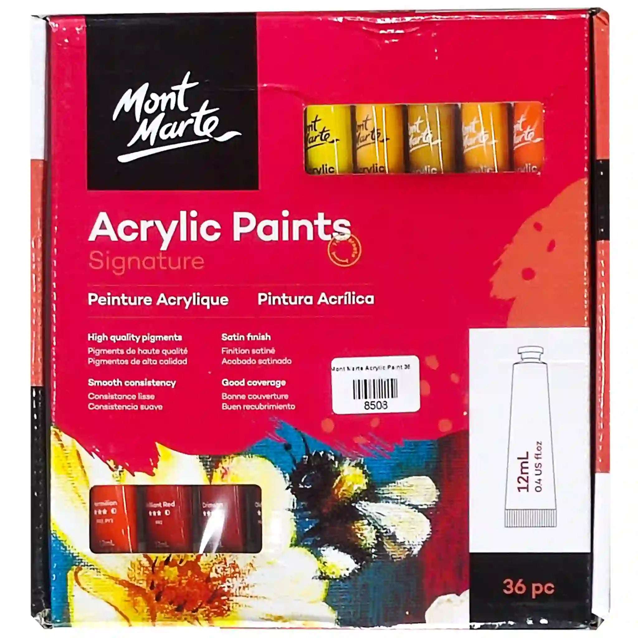 Acrylic Colour Paint Set Signature 36pc x 12ml - Saleemi Book Depot
