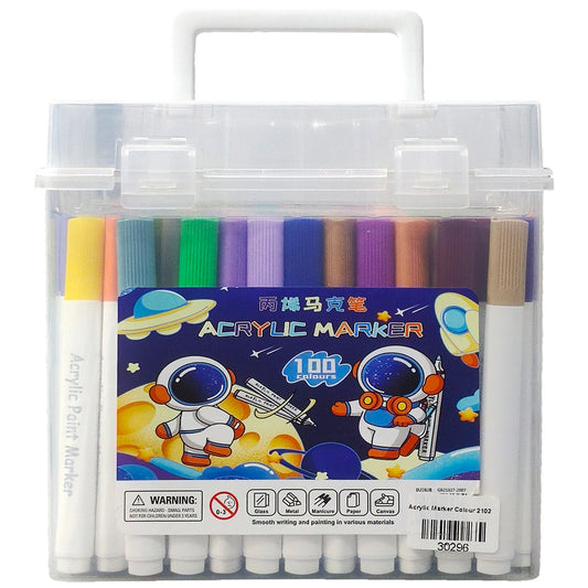 Acrylic Marker Colours 100PCS GB21027-2007 - Saleemi Book Depot in pakistan