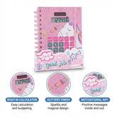 Cute Unicorn Calculator Spiral Notebook