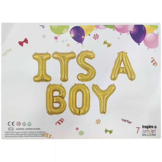 Its A Boy"Balloons Golden Foil Balloons - Saleemi Book Depot in pakistan