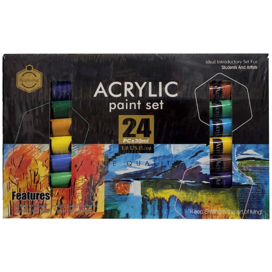 Keep Smiling Acrylic Paint Set 24Pcs x30ml - Saleemi Book Depot in pakistan