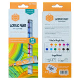 Keep Smiling Acrylic Colours Tube 12pcs Pack