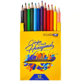 Shark 12 Colour Pencil Half Card CPH 1012 Pack - Saleemi Book Depot