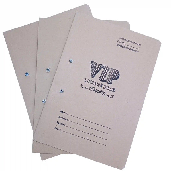 VIP Office Glaze File Folder Brown Card 3Pcs set