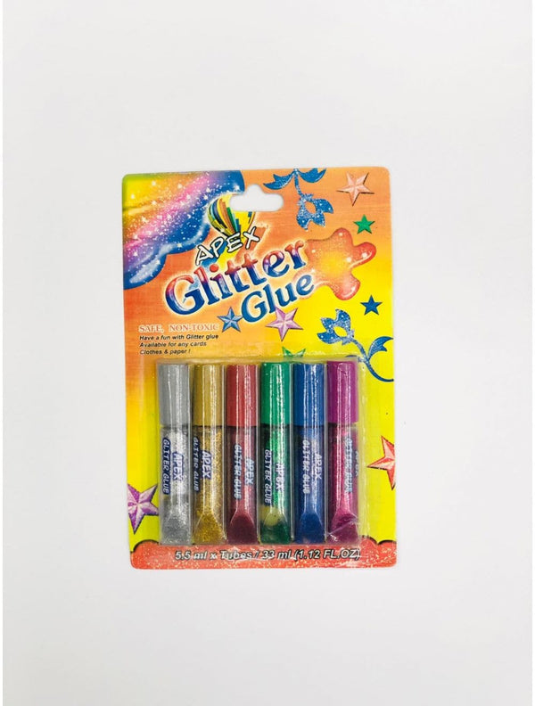 Glitter Glue Apex 6pcs pack