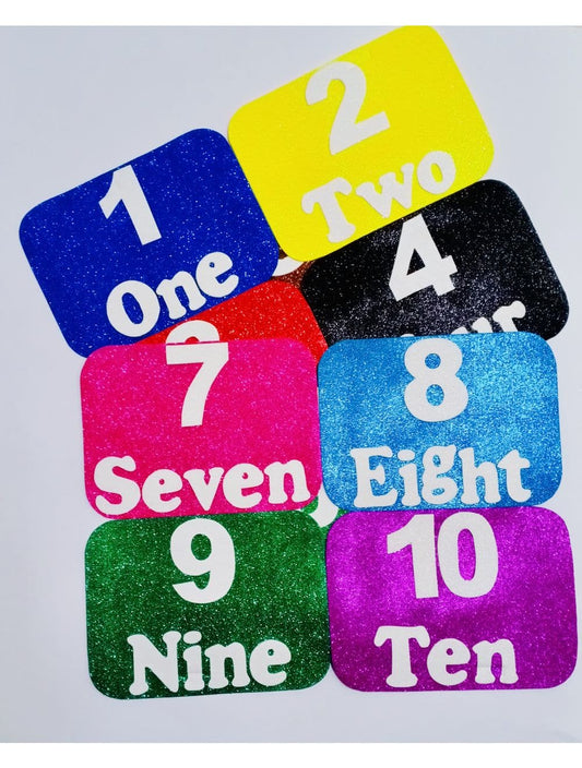 Counting 1 to 10 on Glitter Fomic sheet - Saleemi Book Depot in pakistan