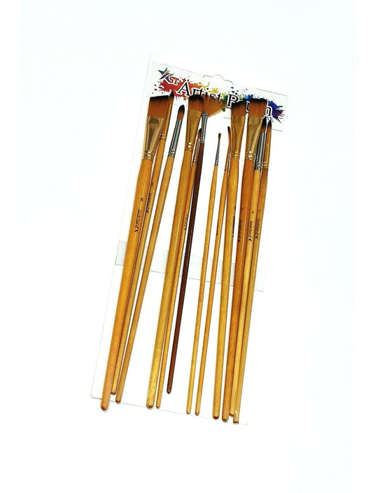 Jadebird Large Paint Brushes 12pcs Pack - Saleemi Book Depot in pakistan