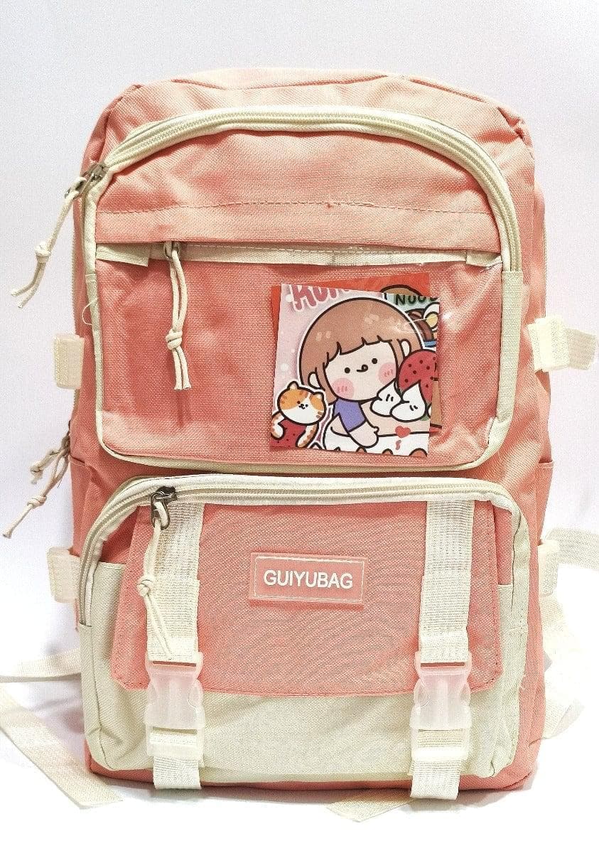 5 in 1 Casual Style Backpack Rose Pink