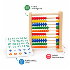 10-Row Bead Counting Frame Montessori Math Toy
