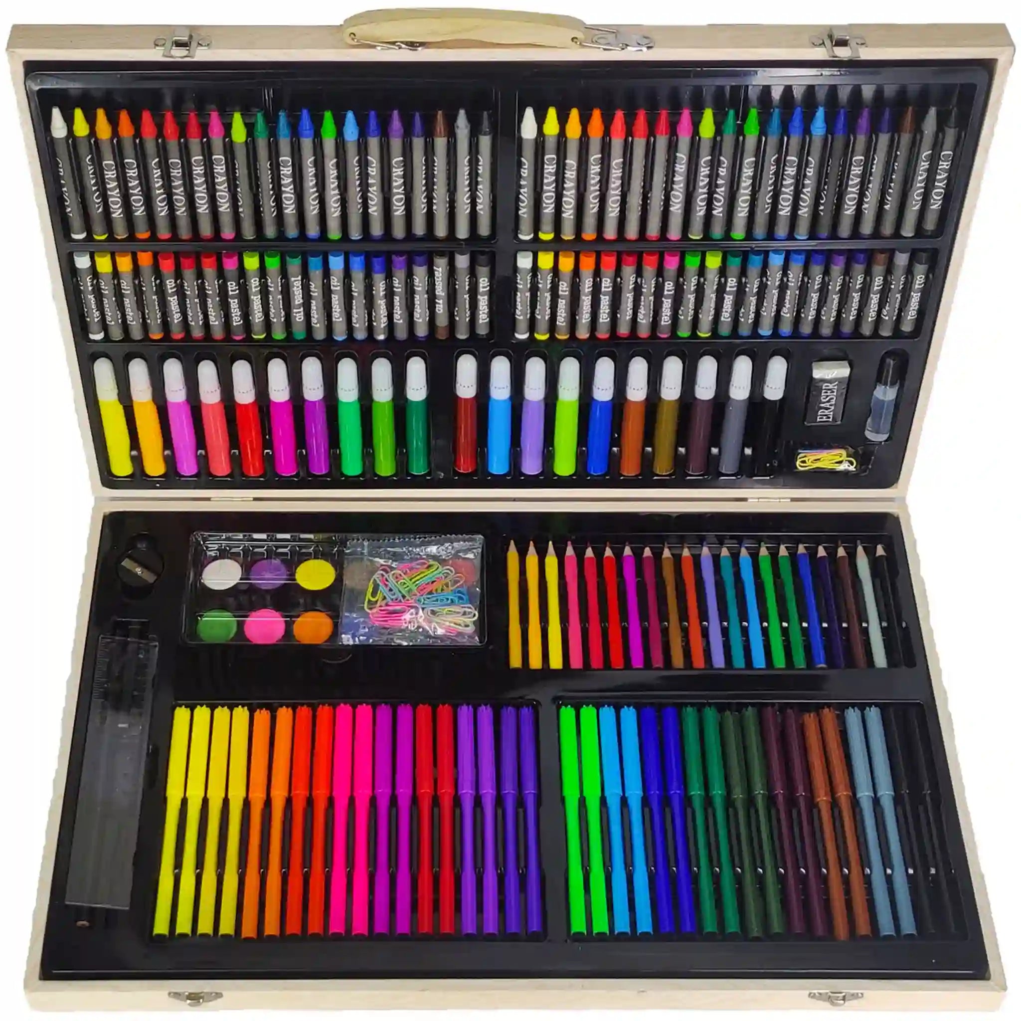 220Pcs Colour Kit Wooden Box - Saleemi Book Depot in pakistan