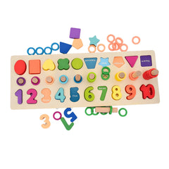 3 in 1 Digital Shape Pairing Number Shapes & Counting Puzzle Board - Saleemi Book Depot in pakistan