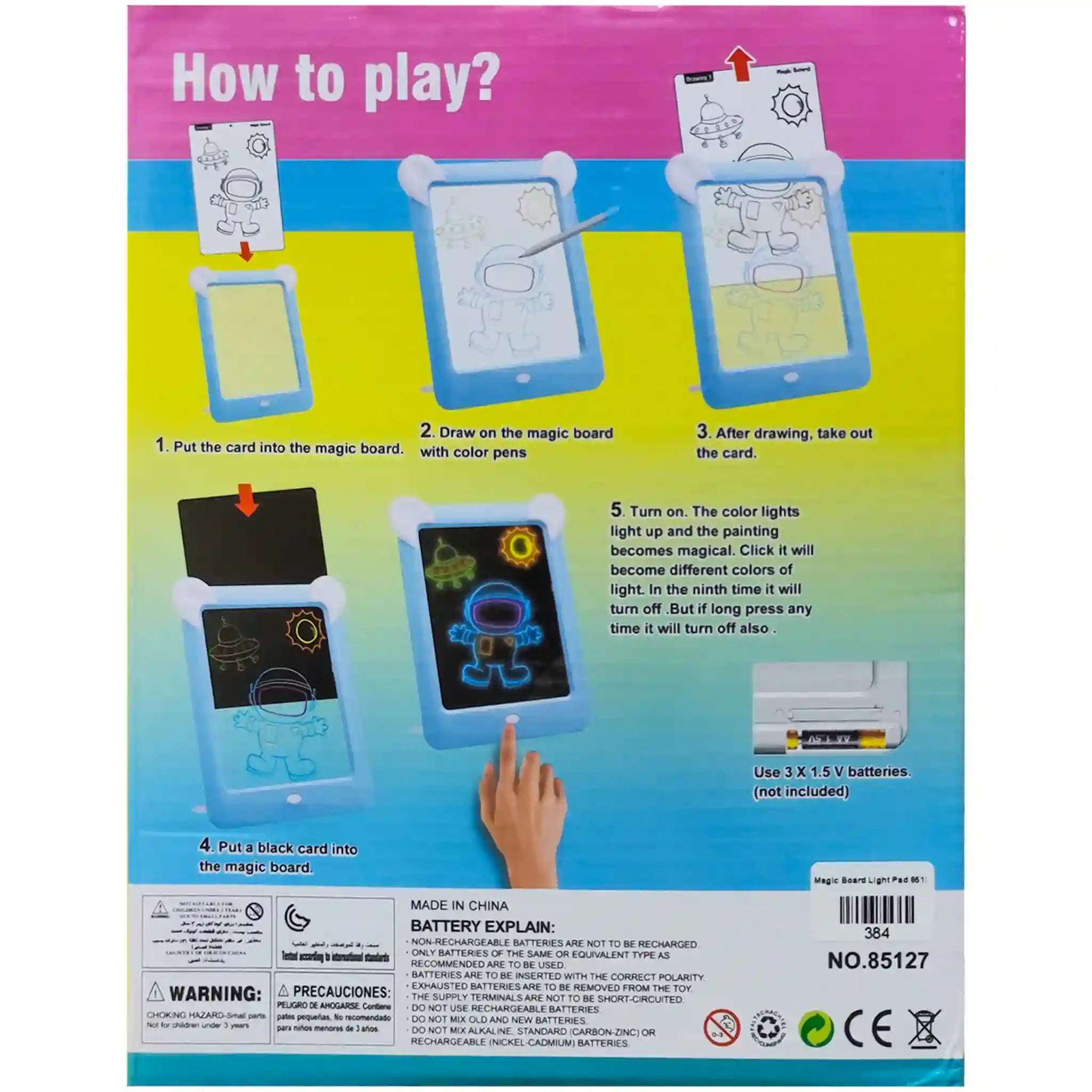 3D Magic Pad Light - UP Drawing Pad No85127 - Saleemi Book Depot 