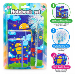 4 Pcs Cute Notebook Set with pen