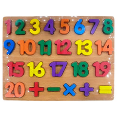 3 in 1 Wooden Alphabet and Numbers Puzzle Board Set