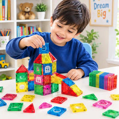 40 Pcs Magnetic Tiles Building Blocks Educational Toy for Kids