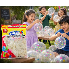 50-piece Transparent Confetti Balloon Pack