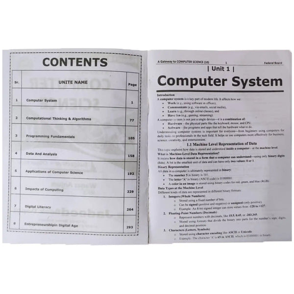 A Gateway To Computer Science Level 10 Jadeed Book Depot