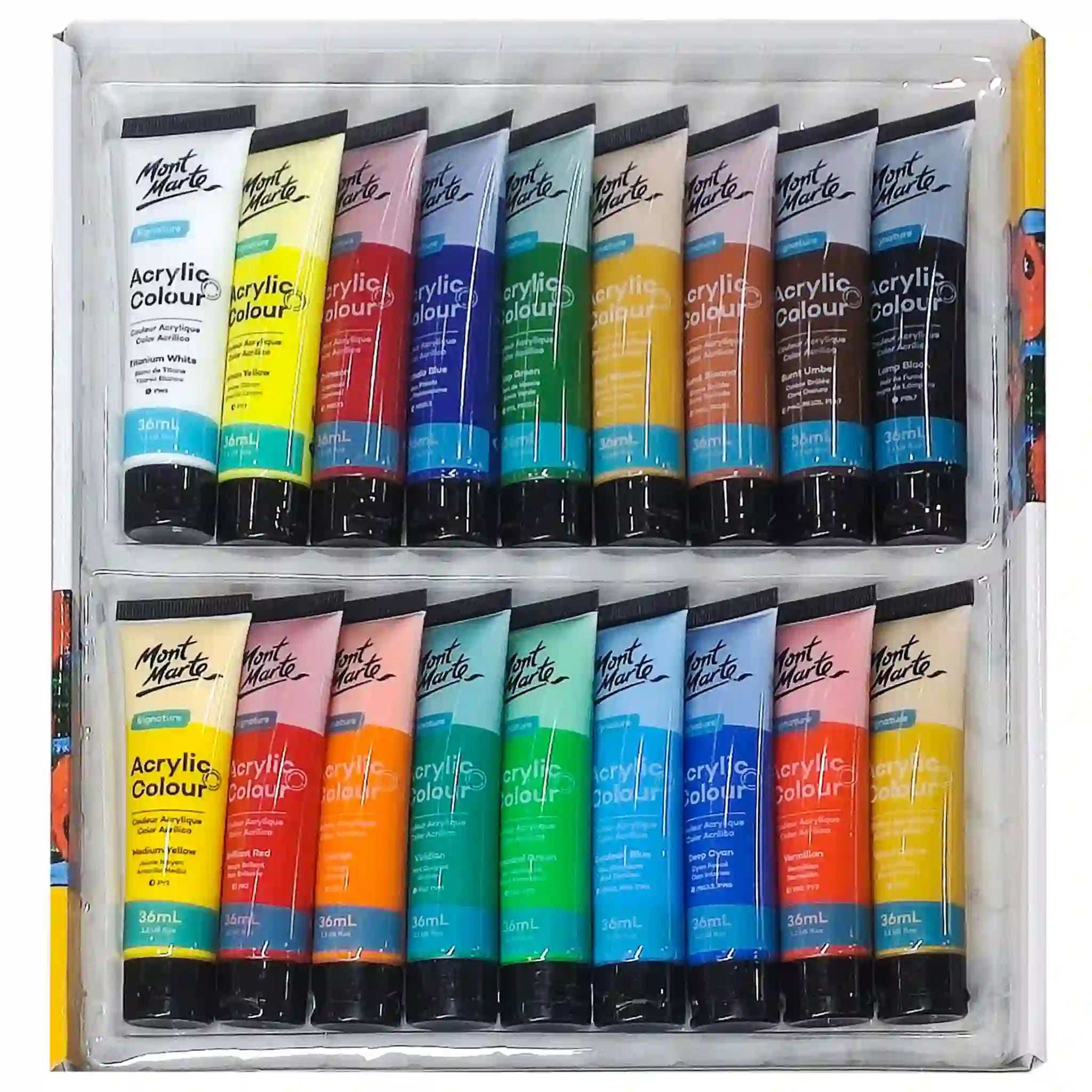 Acrylic Colour Paint Set Signature 18pc x 36ml - Saleemi Book Depot 