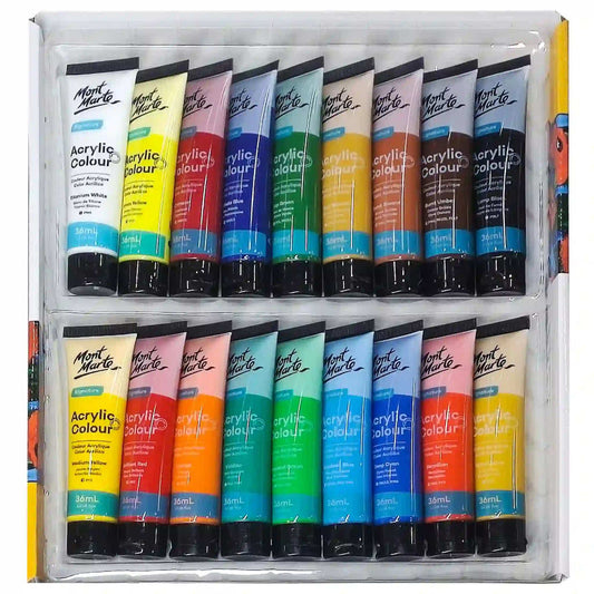 Acrylic Colour Paint Set Signature 18pc x 36ml - Saleemi Book Depot 