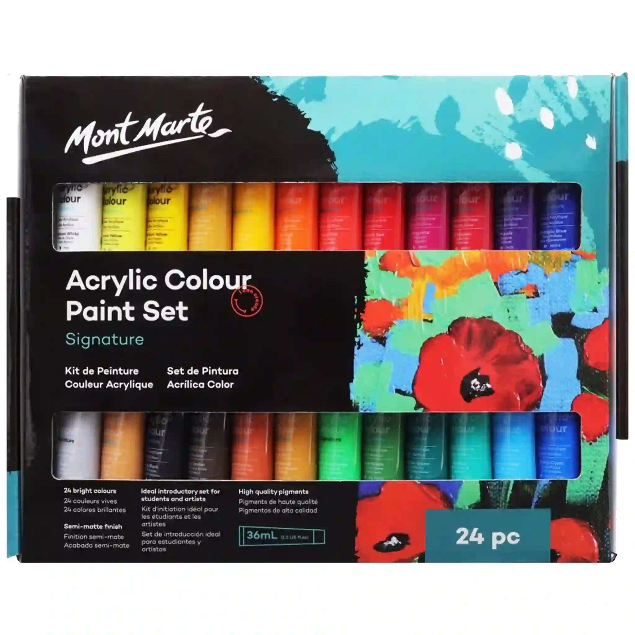 Acrylic Colour Paint Set Signature 24pc x 36ml - Saleemi Book Depot 