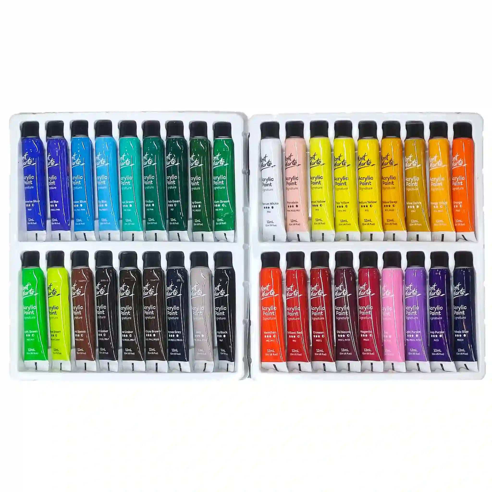 Acrylic Colour Paint Set Signature 36pc x 12ml - Saleemi Book Depot 