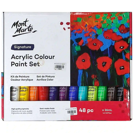 Acrylic Colour Paint Set Signature 48pc x 36ml - Saleemi Book Depot 