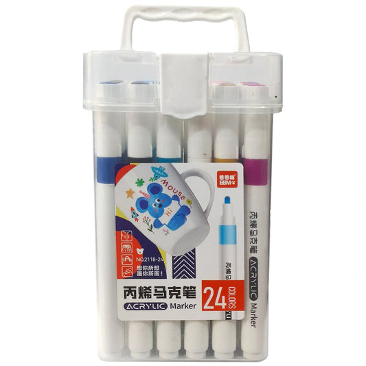 Acrylic Marker Colours 24PCS Art No 2118-24 - Saleemi Book Depot in pakistan