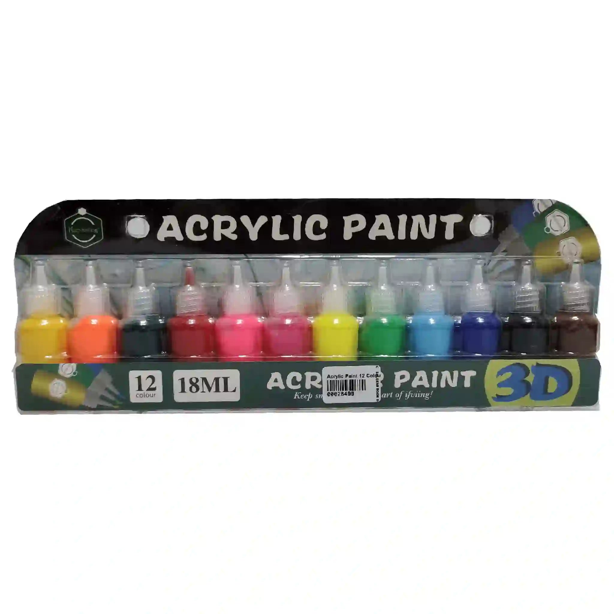 Acrylic Paint 12 Colour 18ML - Saleemi Book Depot in pakistan