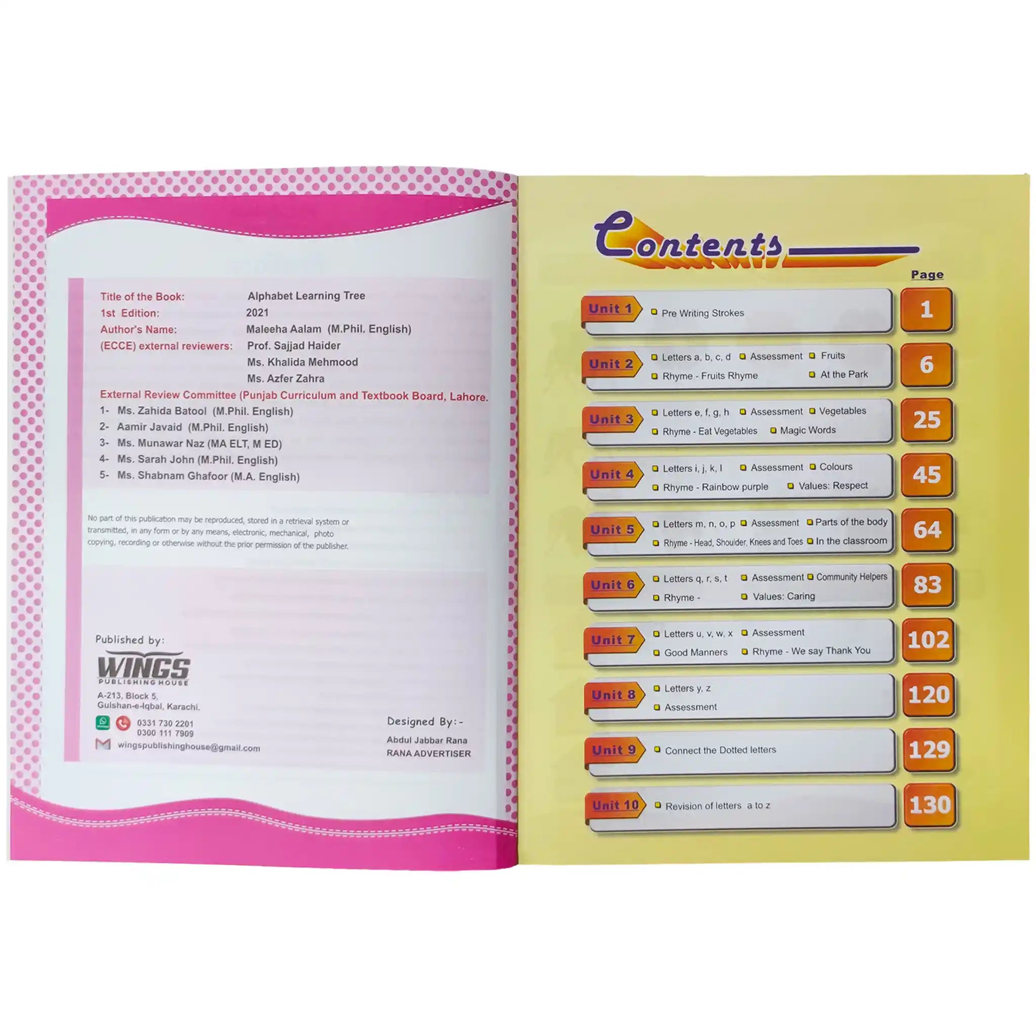 Alphabet Learning Tree Playgroup Wings Publisher
