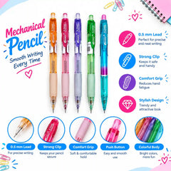 Baiku 0.5 mm Super Grip Mechanical Pencils