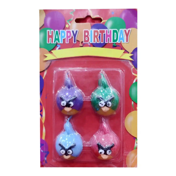 Birthday Candle Angry Bird 4Pcs Pack