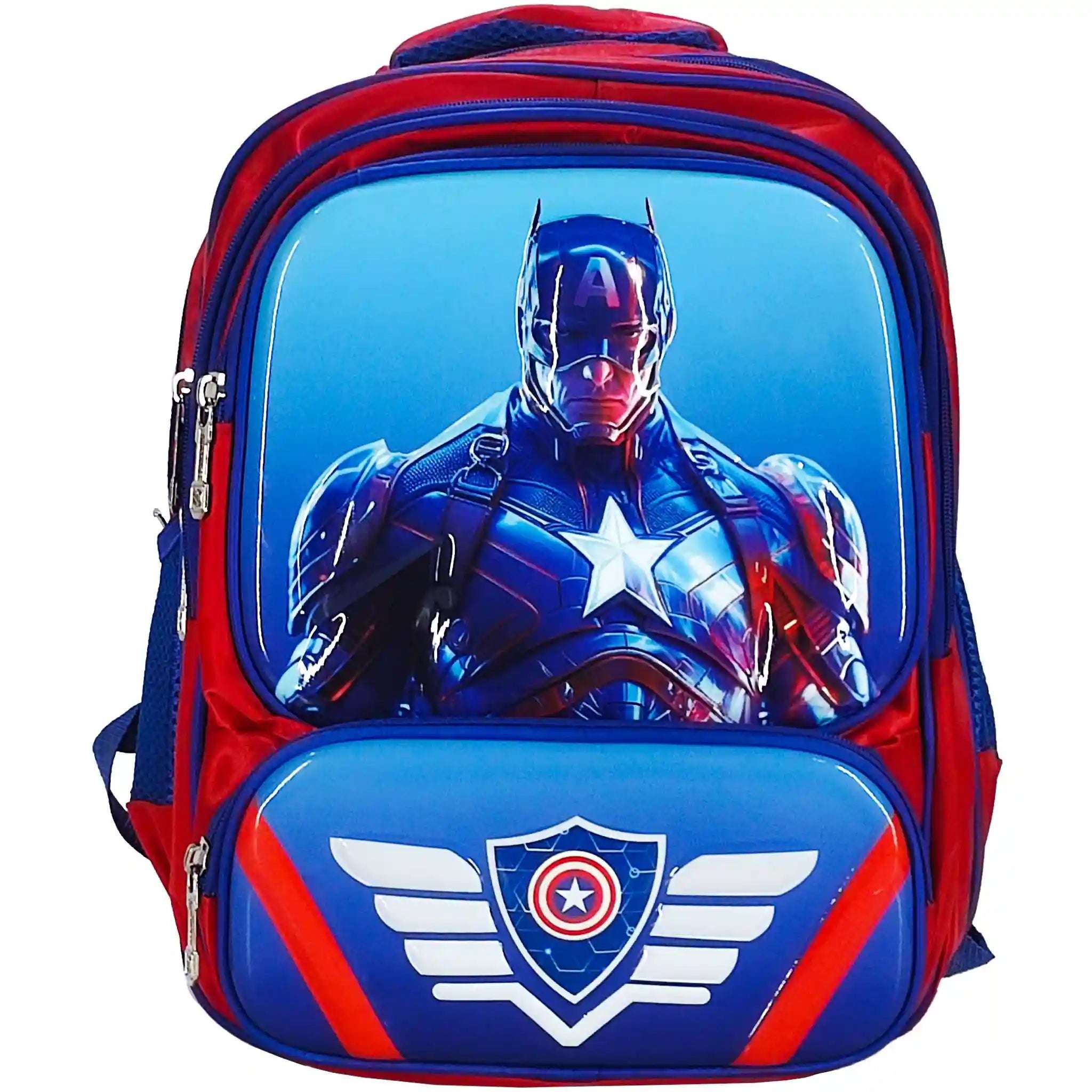 Captain America 3D Embossed School Bag - Saleemi Book Depot 