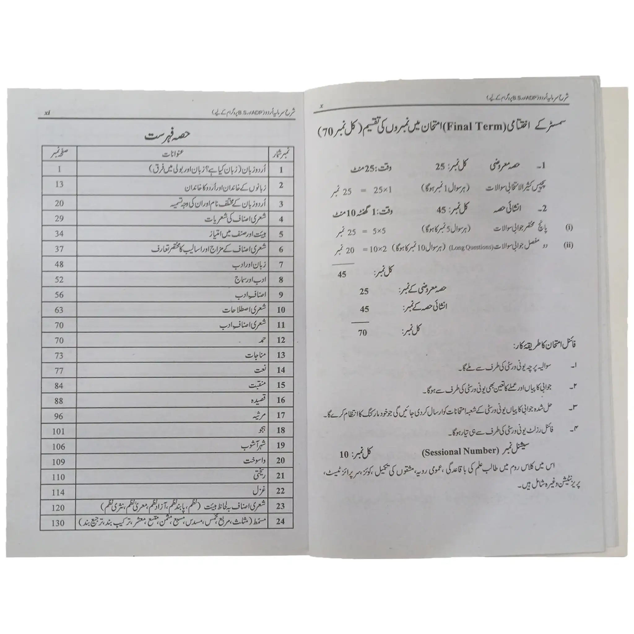Captain Sharah  Sarmaya Urdu Zuban o Asnaf e Adab ADP&BS - Saleemi Book Depot 