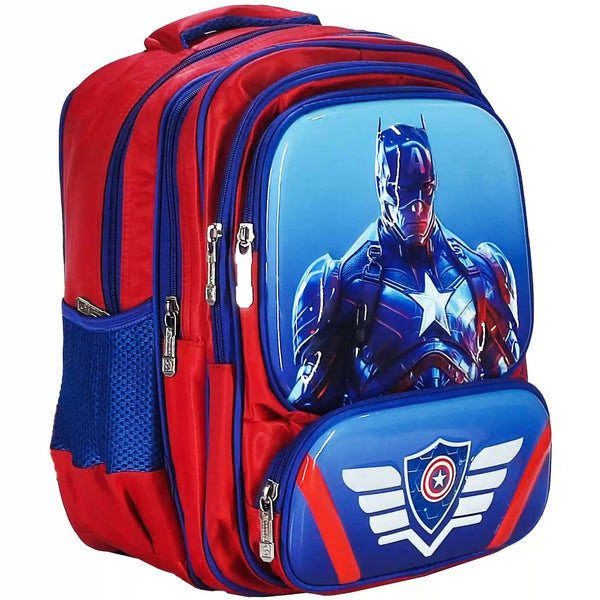 Captain America 3D Embossed School Bag