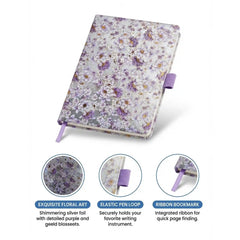 Cherry Blossom Floral Pattern A5 Notebook