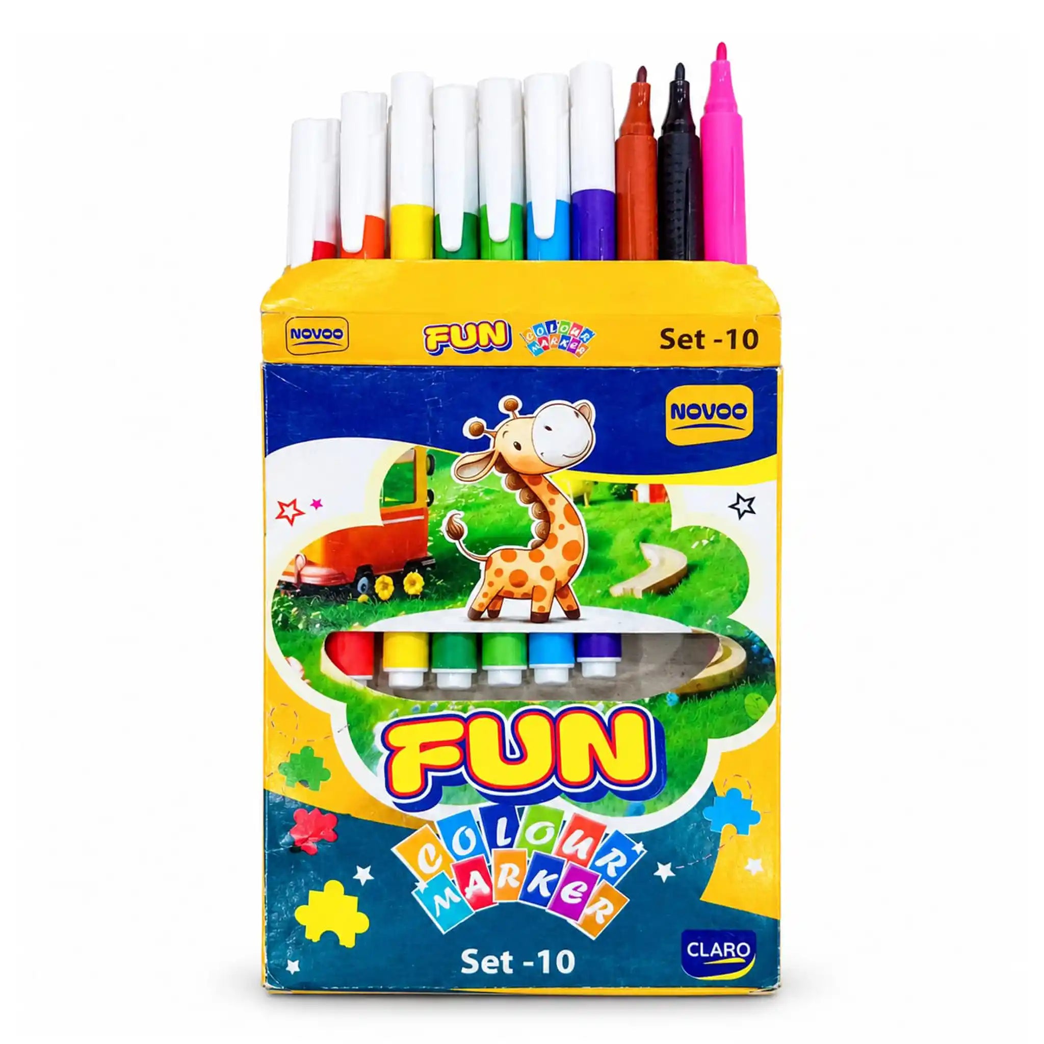 Claro Fun Colour Marker Set 10 Piece 