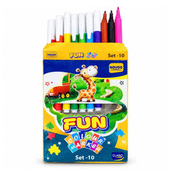 Claro Fun Colour Marker Set 10 Piece 