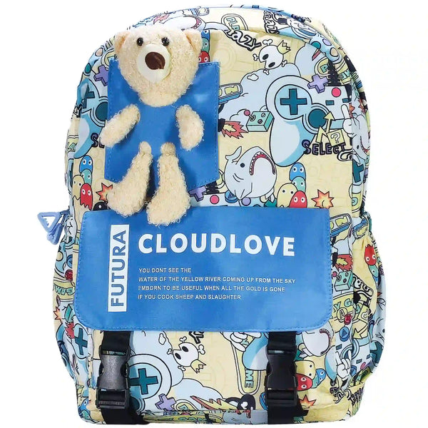 Cloud Love Crazy Fun Bag - Saleemi Book Depot Cloud Love Crazy Fun Bag This Cloud Love Crazy Fun Bag comes in a premium parachute waterproof stuff. This bag offers adjustable straps, and it also contains a small pouch for your essentials with Cartoon logo. Features: Adjustable Straps Dimensions - 16" x 12" Inches Parachute Stuff One main large compartment with a foamless sleeve for laptop. Two side pockets One medium, one small pocket.