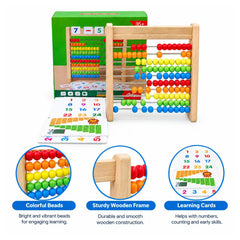 Cozyer Wooden Abacus 100 Beads Math Learning Toy