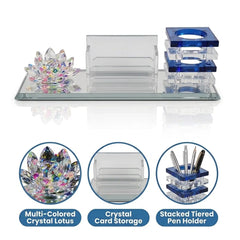Crystal Executive Desk Organizer Set