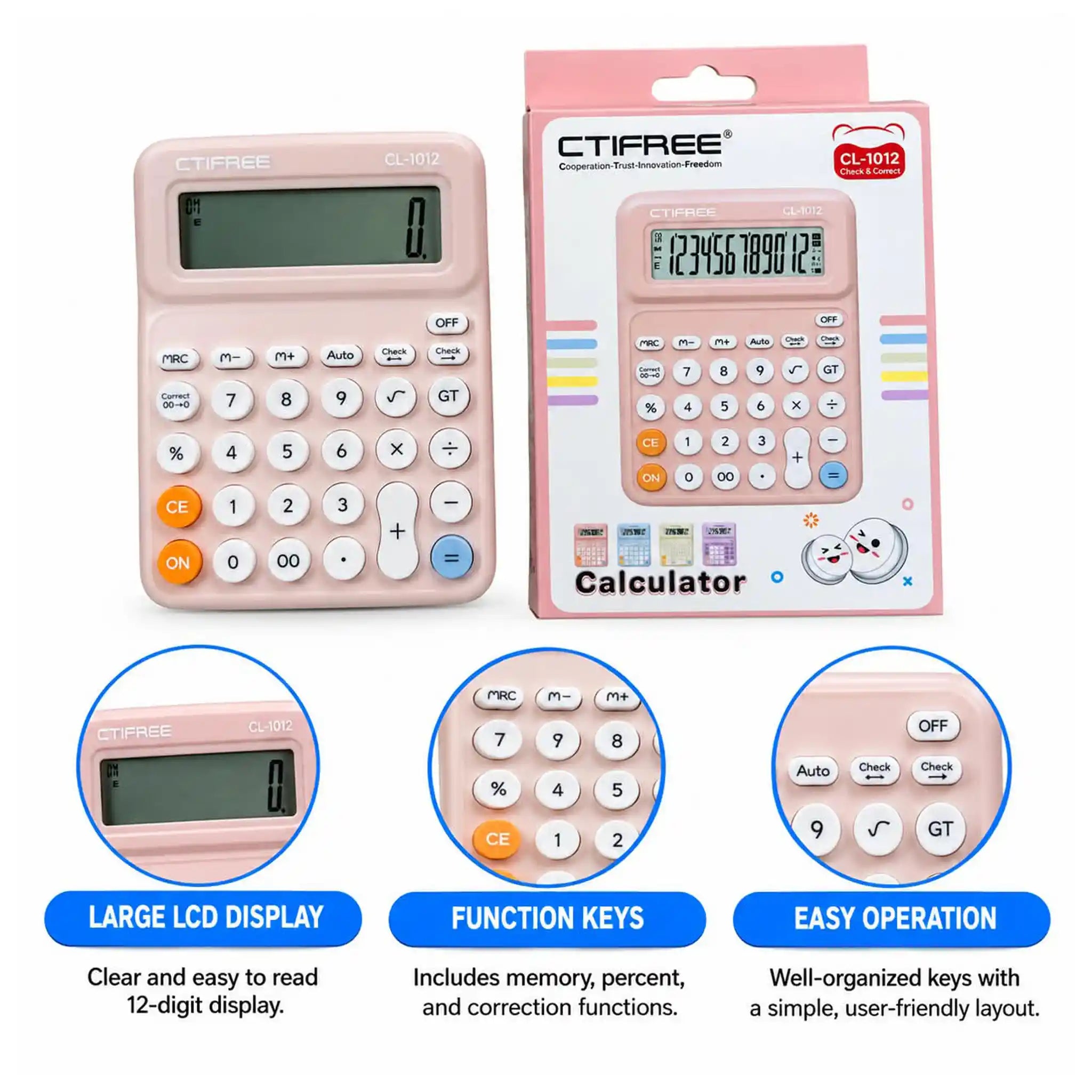 Ctifree Colorful Mini Calculator CL-1012