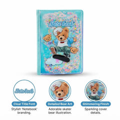 Cute Printed Glitter Diary A5 Notebook