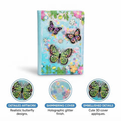 Cute Printed Glitter Diary A5 Notebook