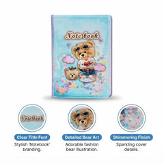 Cute Printed Glitter Diary A5 Notebook