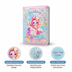 Cute Printed Glitter Diary A5 Notebook