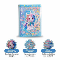 Cute Printed Glitter Diary A5 Notebook