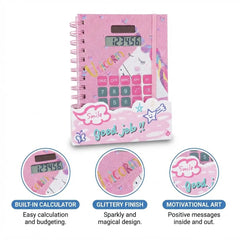 Cute Unicorn Calculator Spiral Notebook